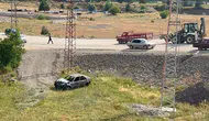 Kastamonu'da kaza sonrası yangın : Otomobil alev alev