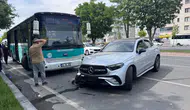 Kayseri'de otomobil ile özel halk otobüsü çarpıştı