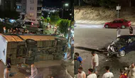İzmir'de kaza : Servis otobüsü ile otomobil çarpıştı, 4 yaralı