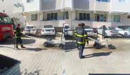 Lüleburgaz'da yangın : Seyir halindeki bisikletin pili patladı