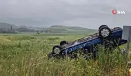 Çorum'da otomobil takla attı, 4 kişi yaralandı