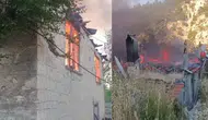 Denizli Çameli'de yangın : Ev kullanılamaz hale geldi