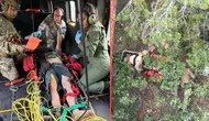 Çorum'da sarp arazide yaralı olarak mahsur kalan şahıs helikopterle kurtarıldı
