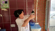Tokat Turhal'da esnaf ile saksağanın dostluğu