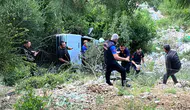 Osmaniye'de otomobil uçuruma yuvarlandı, 1 kişi yaralandı
