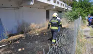 Menteşe'de otel arkasındaki otluk alanda yangın çıktı