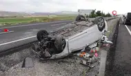 Nevşehir'de kontrolden çıkan otomobil takla attı : 2’si bebek 4 kişi yaralı