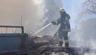 Hatay'da bahçede çıkan yangın römorka sıçradı