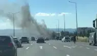 Bilecik'te seyir halindeki tır alev aldı