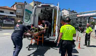 Zonguldak'ta motosiklet devrildi, sürücüsü yaralandı