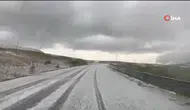 Ardahan Ilgar Dağı'nda dolu : Sürücüler zor anlar yaşadı