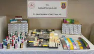 Sakarya'da kaçakçılık operasyonu : Çok sayıda kaçak tütün ve sahte içki ele geçirildi