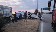 Hatay'da takla atan otomobilin sürücüsü yaralandı