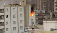Şanlıurfa'da 9 katlı apartmanda korkutan yangın