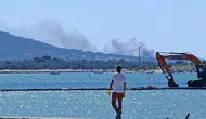 Cunda Adası'nda korkutan yangın : Alevler ormanlık alana sıçradı