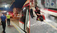 Samsun'da tramvayda yangın paniği : Yolcular tahliye edildi