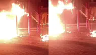 Hatay'da bir şahıs çöpleri yakmak isterken oyun parkını yaktı