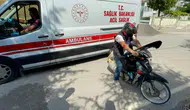 Karaman'da motosiklet kazası : 1'i çocuk 3 yaralı