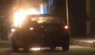 Gaziantep'te seyir halindeki otomobil alev alev yandı