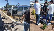 Diyarbakır Bağlar'da kaza : 2 araç çarpıştı, 3 kişi yaralandı