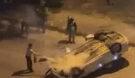 Edirne'de kaza : Otomobil takla attı, 1 kişi yaralandı