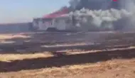 Şanlıurfa Ceylanpınar'da sondaj aracı ve işçi karavanı yandı : 3 yaralı
