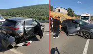 Bingöl'de kontrolden çıkan otomobil bariyerlere çarptı : 2 yaralı