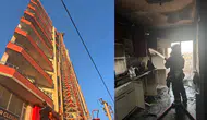 Mardin Kızıltepe'de 7 katlı apartmanda yangın : Ekipler tarafından söndürüldü