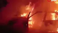 Hatay'da seyir halindeki araçta yangın çıktı