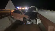 Konya'da iki aracın karıştığı kazada otomobil sürücüsü otostop çekerek kaçtı