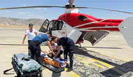 Şırnak'ta yaralanan hasta ambulans helikopterle Şanlıurfa'ya sevk edildi