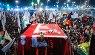 Eski İran lideri Hamaney için Irak'ın Kerbela kentinde cenaze töreni düzenlendi