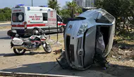 Mersin'de kontrolden çıkan otomobil devrildi : 2'si çocuk 4 yaralı