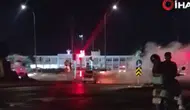 Kütahya D650 kara yolunda otomobilde yangın çıktı