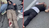 Iğdır'da virajı alamayan motosiklet bariyerlere çarptı : 2 yaralı
