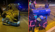 Çankırı'da bariyerlere çarpan otomobil takla attı : 4'ü çocuk 5 yaralı