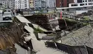 Rize'de yol çökmesi sonucu 2 bina tedbir amacıyla tahliye edildi