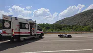 İspir'de motosiklet devrildi, 1 kişi yaralandı