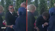 Emine Erdoğan, Macron'un elini öpmesine izin vermedi