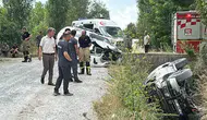 Kütahya'da cip, su kanalına devrildi : 3 yaralı