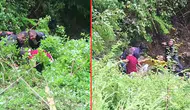 Düzce'de otomobil şarampole yuvarlandı : Sürücü uçurumda mahsur kaldı