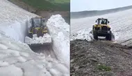 Kars'ta temmuz ayında 3 metrelik kar : Ekiplerin çalışmaları devam ediyor