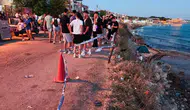 Edirne'de dayandıkları demir korkuluk kopunca kayalıklara düştüler