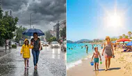 Meteoroloji açıkladı : İstanbul’a gece yağışı geliyor, Ege ve Güneydoğu sıcakla kavruluyor