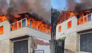 Karabük'te müstakil ev alev alev yandı