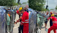 Hatay'da iki otomobil çarpıştı : Takla atan otomobilin sürücüsü yaralandı