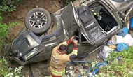 Hatay'da otomobille çarpışan ticari araç dereye uçtu : 7 kişi yaralandı