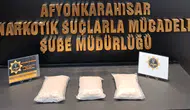 Afyonkarahisar'da minibüs koltuğundan 3 kilogram uyuşturucu çıktı
