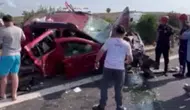 Osmaniye TAG Otoyolu'nda feci kaza : Bariyerlere çarpan araçta 5 yaralı