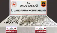 Ordu'da tarihi eser operasyonu : Bin 95 sikke ve 121 obje ele geçirildi